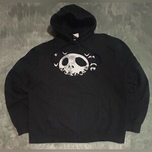 Disney Black Hoodie with Skull Graphic